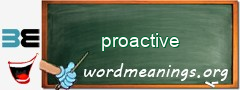 WordMeaning blackboard for proactive